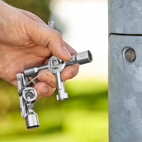 Knipex TwinKey Control Cabinet Key for all Standard Cabinets and Shut-off Systems 92mm 00 11 01